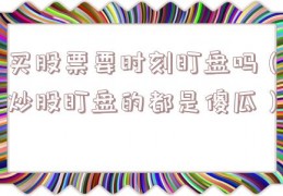 买股票要时刻盯盘吗（炒股盯盘的都是傻瓜）