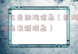 什么是朗玛信息（朗玛信息最新消息）