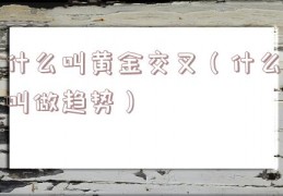 什么叫黄金交叉（什么叫做趋势）