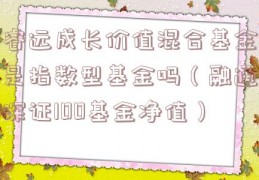 睿远成长价值混合基金是指数型基金吗（融通深证100基金净值）