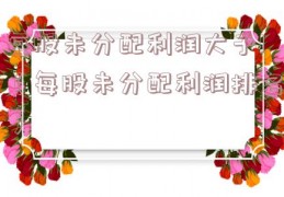 每股未分配利润大于1（每股未分配利润排名）