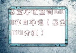 基金净值查询161601昨日净值（基金161601分红）