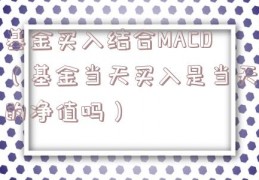 基金买入结合MACD（基金当天买入是当天的净值吗）