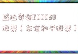 盛达资源600058股票（东信和平股票）