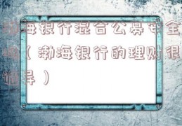 渤海银行混合公募安全吗（渤海银行的理财很诡异）