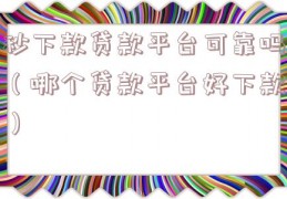 秒下款贷款平台可靠吗（哪个贷款平台好下款）