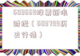 603669股票新浪财经（603799历史行情）