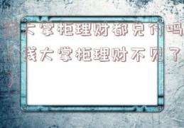 钱大掌柜理财都兑付吗（钱大掌柜理财不见了）