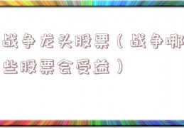 战争龙头股票（战争哪些股票会受益）