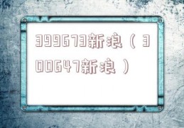 399673新浪（300647新浪）