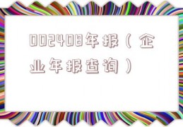 002408年报（企业年报查询）