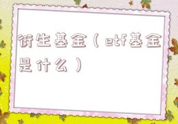 衍生基金（etf基金是什么）