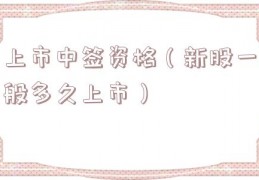 上市中签资格（新股一般多久上市）