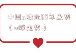 中国a股近20年走势（a股走势）