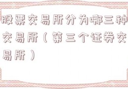 股票交易所分为哪三种交易所（第三个证券交易所）