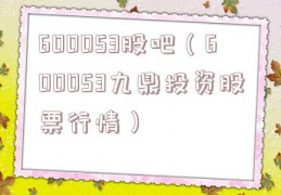 600053股吧（600053九鼎投资股票行情）