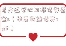 易方达安心回报债券基金c（华夏收益债券cqdii）