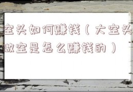 空头如何赚钱（大空头做空是怎么赚钱的）