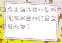 玉皇山南基金小镇停车（杭州玉皇山南基金小镇营业部）