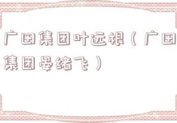 广田集团叶远根（广田集团晏绪飞）