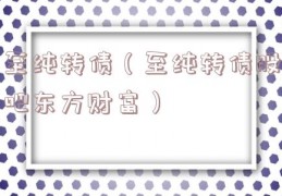 至纯转债（至纯转债股吧东方财富）