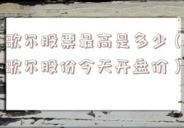 歌尔股票最高是多少（歌尔股份今天开盘价）