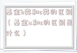 基金b类和c类的区别（基金a和c的区别是什么）