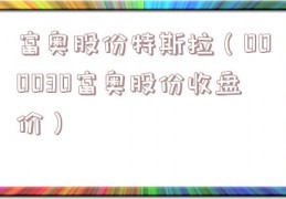 富奥股份特斯拉（000030富奥股份收盘价）