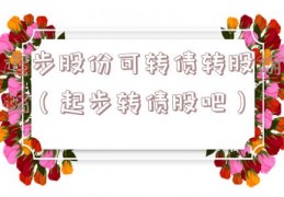 起步股份可转债转股价格（起步转债股吧）