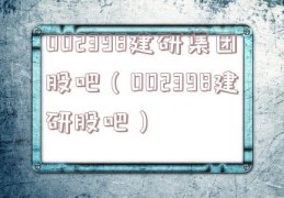 002398建研集团股吧（002398建研股吧）