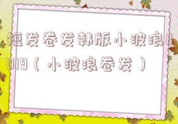 短发卷发韩版小波浪2019（小波浪卷发）