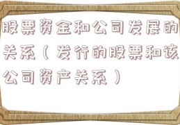 股票资金和公司发展的关系（发行的股票和该公司资产关系）