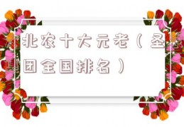 大北农十大元老（圣农集团全国排名）