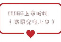 688135上市时间（宸展光电上市）