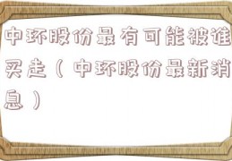 中环股份最有可能被谁买走（中环股份最新消息）