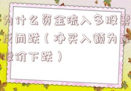 为什么资金流入多股票反而跌（净买入额为正股价下跌）