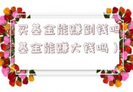 靠买基金能赚到钱吗（买基金能赚大钱吗）