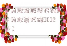 华为股份股票代码6（华为股票代码363254）