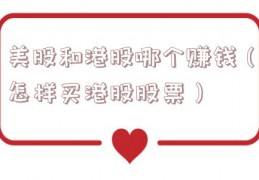 美股和港股哪个赚钱（怎样买港股股票）