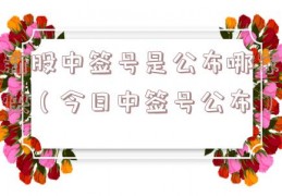 新股中签号是公布哪家快（今日中签号公布）