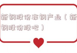 新钢股份非钢产业（新钢股份股吧）