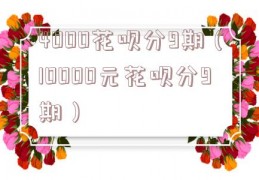 4000花呗分9期（10000元花呗分9期）