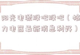 阳光电源股吧股吧（格力电器最新消息利好）