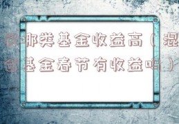 买哪类基金收益高（混合基金春节有收益吗）