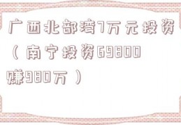 广西北部湾7万元投资（南宁投资69800赚980万）