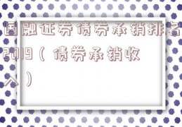 国融证券债券承销排名2019（债券承销收入）