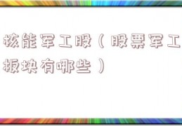 核能军工股（股票军工板块有哪些）