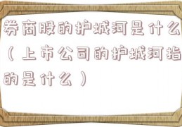 券商股的护城河是什么（上市公司的护城河指的是什么）