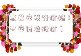 国泰君安发行价格（国泰君安历史股价）