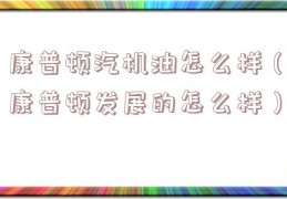 康普顿汽机油怎么样（康普顿发展的怎么样）